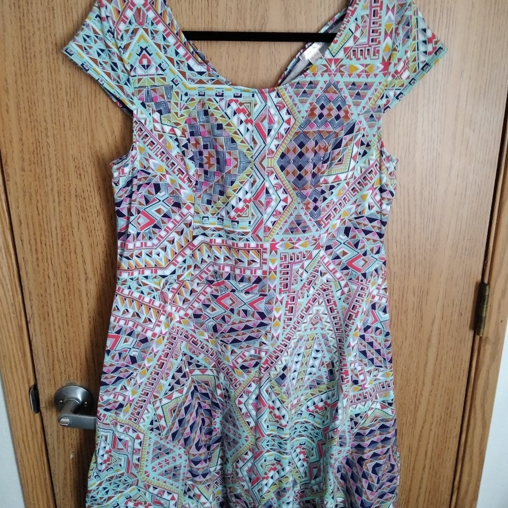 Colorful fun fit and flare dress or tunic